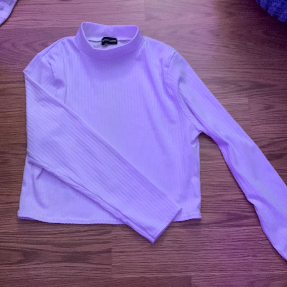 White ribbed long sleeve